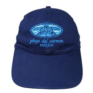 Playa del Carmen Mexico Baseball Cap Blue One Size Adjustable Embroidered dKps